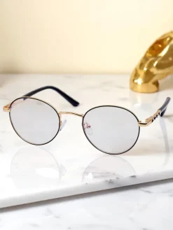 Online Okulary przeciwsłoneczne okrągłe lekko przyciemnione Felinea Damskie Okulary Przeciwsłoneczne