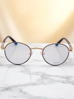 Online Okulary przeciwsłoneczne okrągłe lekko przyciemnione Felinea Damskie Okulary Przeciwsłoneczne