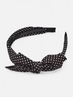 New Opaska damska w kropeczki z kokardką Damskie Akcesoria Do Włosów