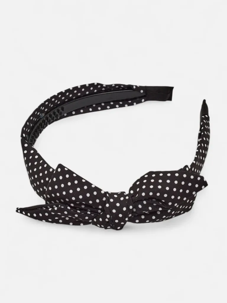 New Opaska damska w kropeczki z kokardką Damskie Akcesoria Do Włosów