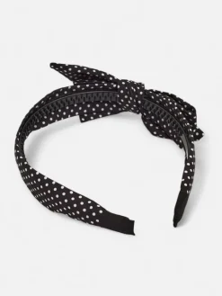 New Opaska damska w kropeczki z kokardką Damskie Akcesoria Do Włosów