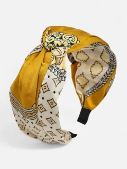 Outlet Opaska damska w stylu apaszki z eleganckim printem Damskie Akcesoria Do Włosów