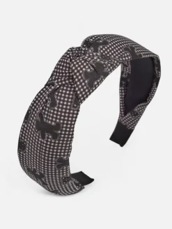 Outlet Opaska do włosów z pleceniem w kratkę i misie Damskie Akcesoria Do Włosów