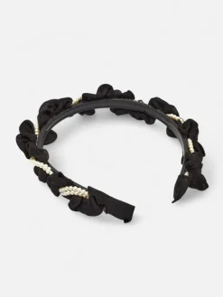 New Opaska do włosów z marszczeniem i perełkami Damskie Akcesoria Do Włosów