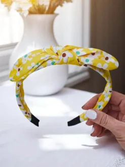 Outlet Opaska do włosów z kokardką w kwiatuszki Florinka Damskie Akcesoria Do Włosów