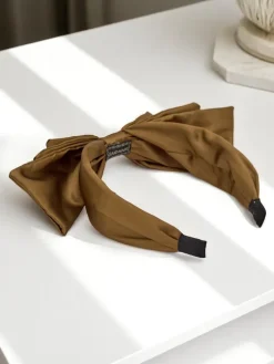 Clearance Opaska do włosów satynowa z kokardką Celine Damskie Akcesoria Do Włosów