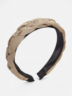 Best Opaska na włosy z plecionką w warkocz i perełkami Damskie Akcesoria Do Włosów