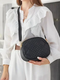 Online Owalna mała damska torebka z eko skóry Damskie Małe Torebki