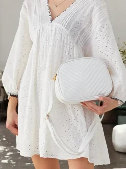 New Owalna mała damska torebka z eko skóry Damskie Małe Torebki