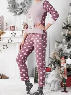 New Piżama damska a'la polarowa Hello Winter Piżamy