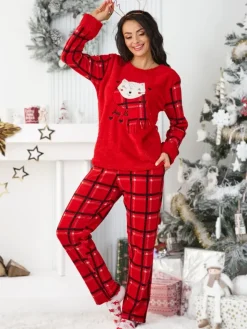 Piżama damska w kratkę Piżamy