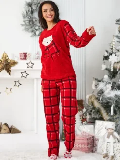 Piżama damska w kratkę Piżamy