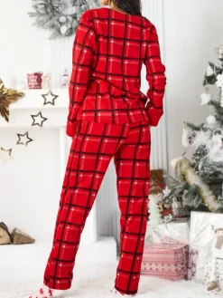 Piżama damska w kratkę Piżamy