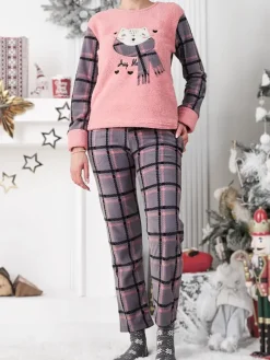 Discount Piżama damska w kratkę Piżamy