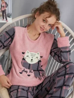 Discount Piżama damska w kratkę Piżamy