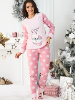 Piżama damska z kotkiem Piżamy