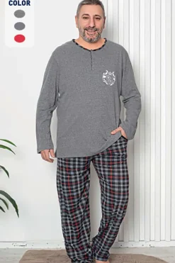 Sale Piżama męska w kolorze ciemnoszarym Piżamy