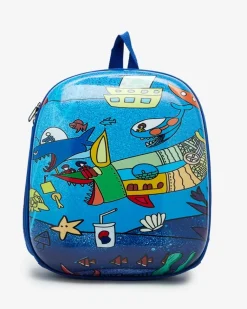 Sale Plecak z rybkami w kolorze granatowym Chłopięce|Dziewczęce