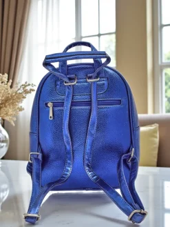 Plecak damski z eko skóry w paski Metallic Stripes Damskie Plecaki