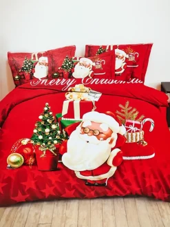 Clearance Pościel świąteczna 160x200 komplet 3-CZĘŚCI 200 X 220 Cm