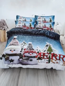 Sale Pościel świąteczna 200x220 komplet 4-CZĘŚCI 200 X 220 Cm