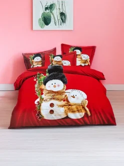 Pościel świąteczna 200x220 komplet 4-CZĘŚCI 200 X 220 Cm