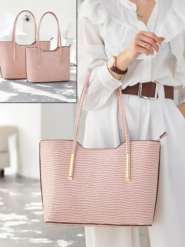 Best Podwójna lakierowana torebka damska z tłoczeniem Damskie Torebki Shoppers