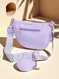 New Półokrągła mała damska torebka z eko skóry Velia Cuve Damskie Małe Torebki