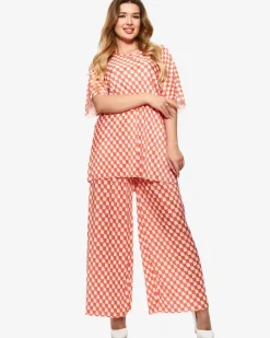 Best damski plisowany wzorzysty komplet Damskie Komplety Damskie