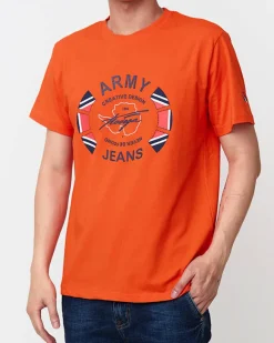 Hot męski t-shirt z nadrukiem Bluzki