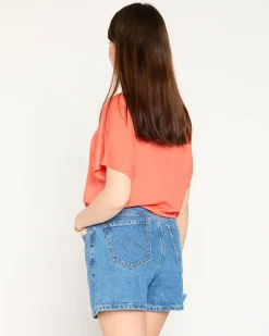 Discount damski t-shirt ze złotym printem i cyrkoniami Bluzki / Koszule / Koszulki