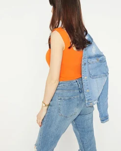 Clearance damski top z cyrkoniami Bluzki / Koszule / Koszulki