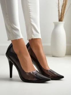 Clearance Przeźroczyste damskie czółenka na szpilce Selqoa Szpilki|Klasyczne