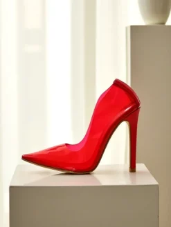 Online Przeźroczyste damskie czółenka na szpilce Selqoa Szpilki|Klasyczne