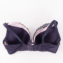 Best Purpurowo-różowy biustonosz z koronką Codzienne