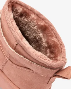 Best Różowe damskie buty a'la śniegowce z ozdobą Esgala Śniegowce