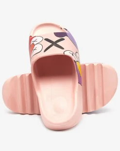 Hot Różowe damskie klapki Elmino Klapki Basenowe|Klapki Płaskie