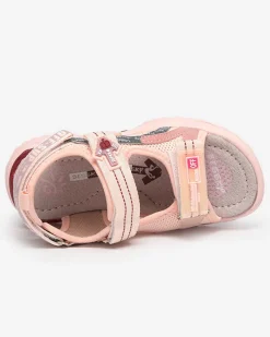 Różowe dziecięce sandałki zapinane ma rzepy Ceteris Dziewczęce