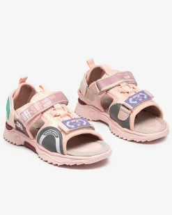 New Różowe sandały dziecięce na rzepy Wukapi Dziewczęce