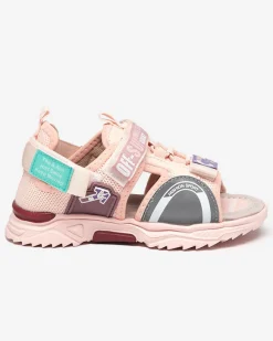 New Różowe sandały dziecięce na rzepy Wukapi Dziewczęce