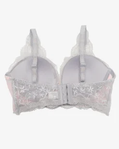 New damski biustonosz z szarą koronką Bralet|Codzienne