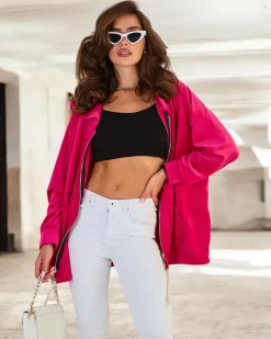 Discount Rozpinana bluza z kapturem damska Bluzy