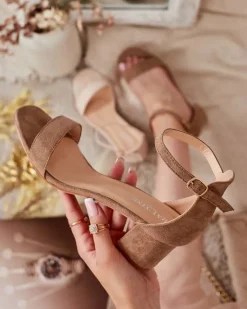 Clearance Sandałki damskie na słupku Sivv Buty Na Wielkie Wyjście|Sandały Na Słupku