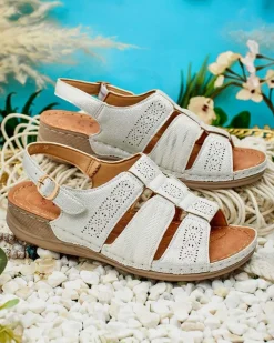 Outlet Sandałki damskie z cholewką Limmin Sandały Płaskie