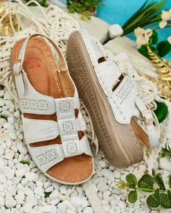 Outlet Sandałki damskie z cholewką Limmin Sandały Płaskie