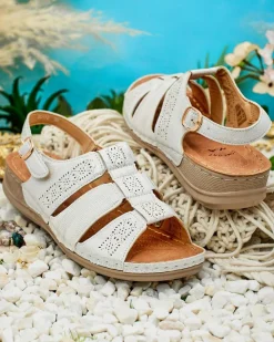 Outlet Sandałki damskie z cholewką Limmin Sandały Płaskie