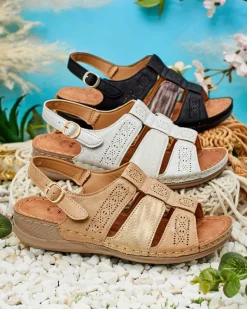 Outlet Sandałki damskie z cholewką Limmin Sandały Płaskie