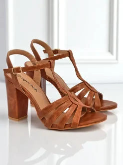 Discount Sandałki damskie na słupku Daffi Elegance Buty Na Wielkie Wyjście|Sandały Na Słupku