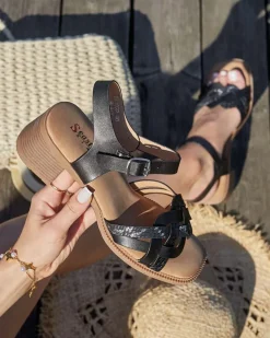 Sale Sandałki damskie na słupku Hinoffa Buty Na Wielkie Wyjście|Sandały Na Słupku