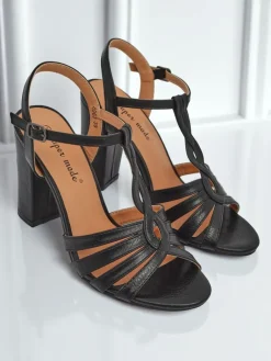 Sale Sandałki damskie na słupku Daffi Elegance Buty Na Wielkie Wyjście|Sandały Na Słupku